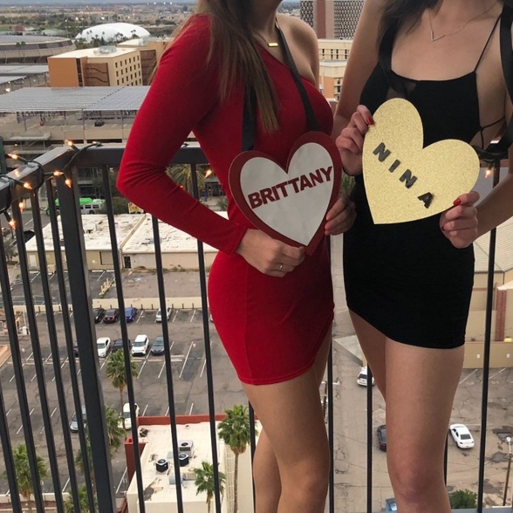 Red One Shoulder Bodycon Mini Dress